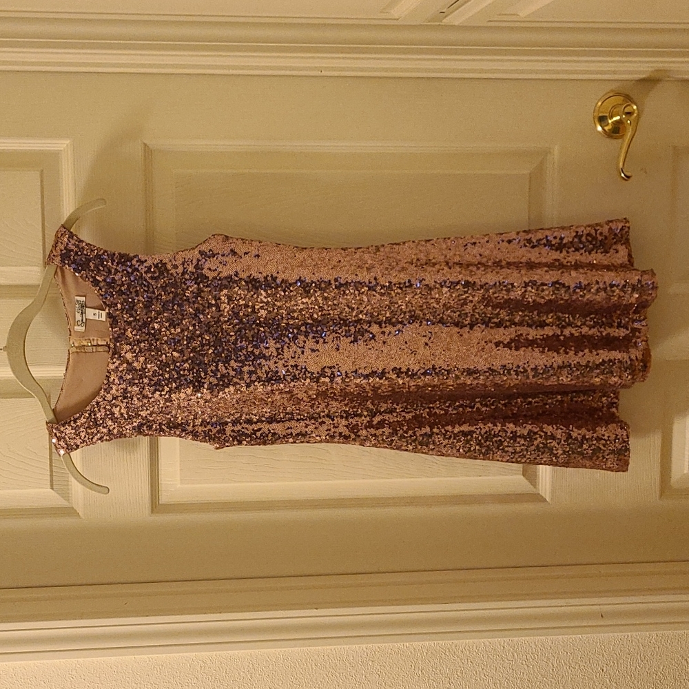 Pink Sequin Cocktail Dress